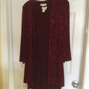 Ladies sleeveless dress with coat